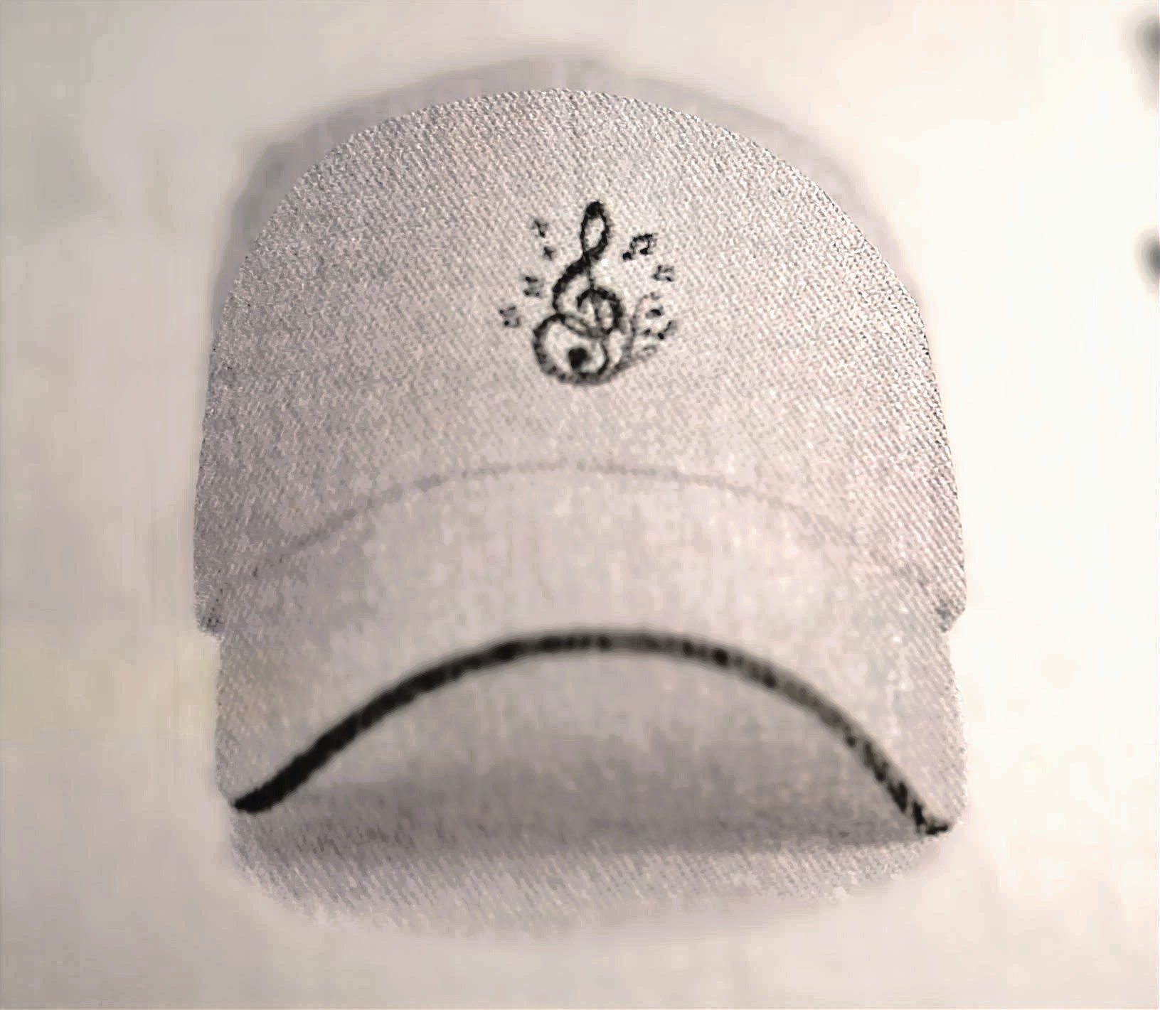 Music Treble Clef & Notes Adjustable Hat — INV 16
